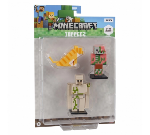 Minecraft 3D Figür Toppeez 3'lü Set
