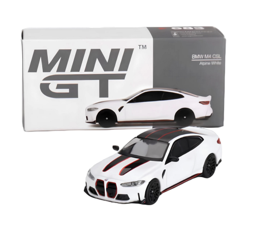 Mini GT 1/64 BMW M4 CSL Alpine White Mini GT 1/64 BMW M4 CSL Alpine White