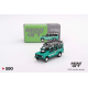 Mini GT 1/64 Land Rover Defender 110 1985 County Station Wagon Trident Green