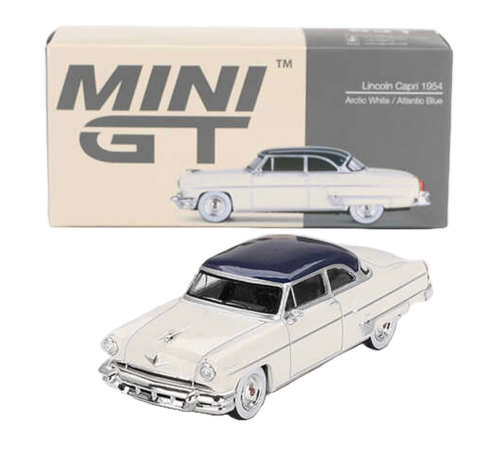 Mini Gt 1/64 Lincoln Capri 1954 Arctic White / Atlantic Blue Mini Gt 1/64 Lincoln Capri 1954 Arctic White / Atlantic Blue