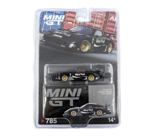 Mini GT 1/64 MAZDA RX-7 LB-Super Silhouette Liberty Walk Black Blister Paket Mini GT 1/64 MAZDA RX-7 LB-Super Silhouette Liberty Walk Black Blister Paket