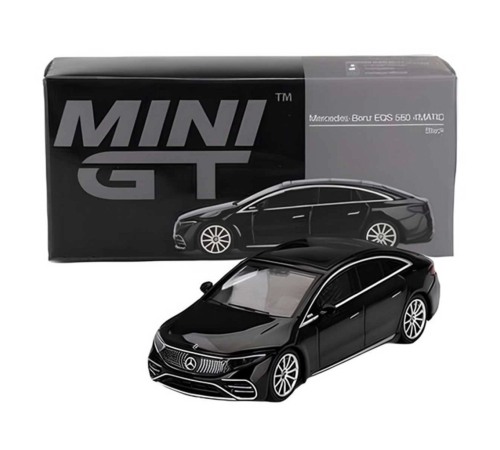 Mini Gt 1:64 Mercedes-Benz EQS 580 4MATIC Black Mini Gt 1:64 Mercedes-Benz EQS 580 4MATIC Black