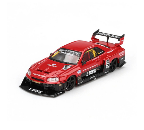 Mini GT 1/64 Nissan LB-ER34 Super Silhouette SKYLINE Red/Black Mini GT 1/64 Nissan LB-ER34 Super Silhouette SKYLINE Red/Black
