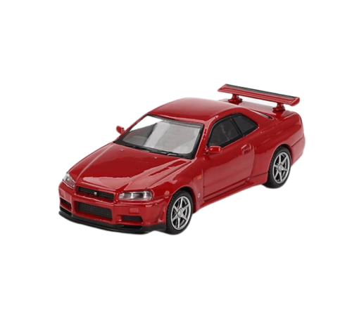 Mini Gt 1/64 Nissan Skyline GT-R(R34) V-SPEC Active Red Mini Gt 1/64 Nissan Skyline GT-R(R34) V-SPEC Active Red