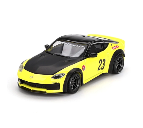 Mini GT 1/64 Nissan Z LB NATION WORKS Ikazuchi Yellow MGT00826