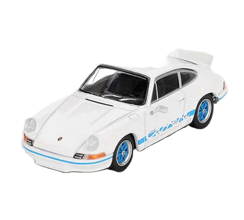 Mini GT 1/64 Porsche 911 Carrera RS 2.7 Grand Prix White with Blue Livery Mini GT 1/64 Porsche 911 Carrera RS 2.7 Grand Prix White with Blue Livery