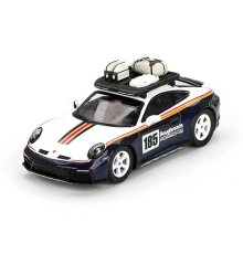 Mini GT 1/64 Porsche 911 Dakar Rallye Design Package White/Gentian Blue Metallic Blister Paket