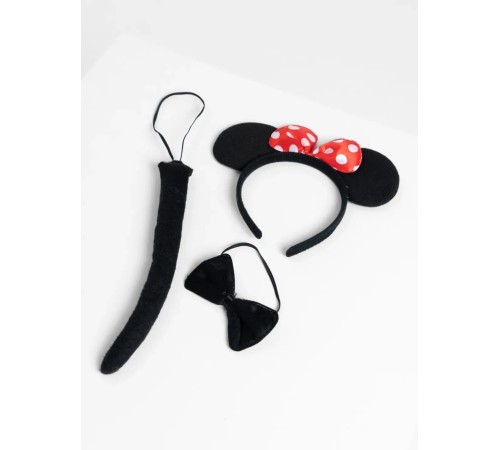 Minnie Mouse Kostüm Seti Taç Kuyruk Papyon Gösteri Seti Minnie Mouse Kostüm Seti Taç Kuyruk Papyon Gösteri Seti