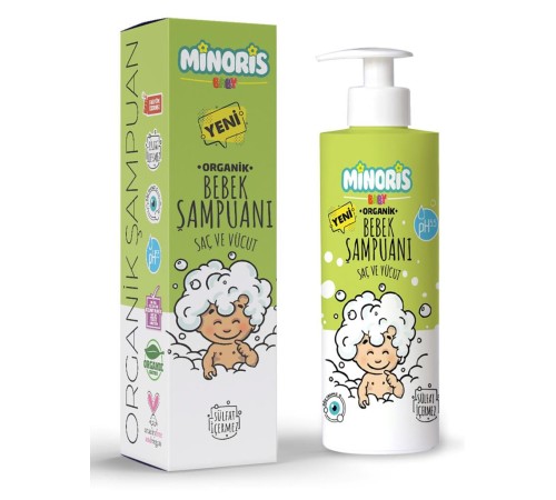Minoris Baby Organik Bebek Saç ve Vücut Şampuanı 400ml