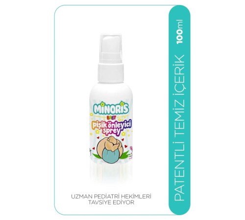 Minoris Baby Organik Pişik Önleyici Sprey 100ml Minoris Baby Organik Pişik Önleyici Sprey 100ml