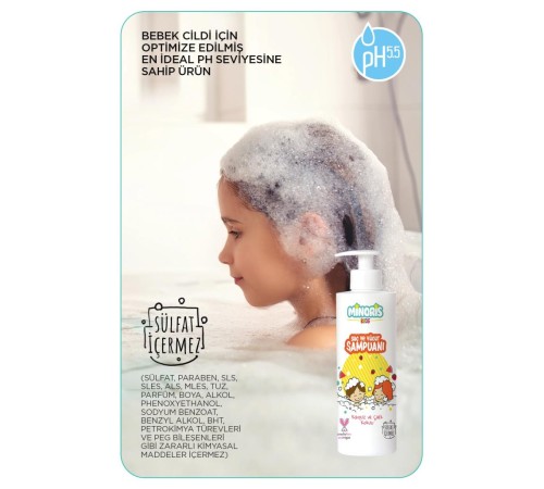 Minoris Kids Organik Saç ve Vücut Şampuanı 400ml