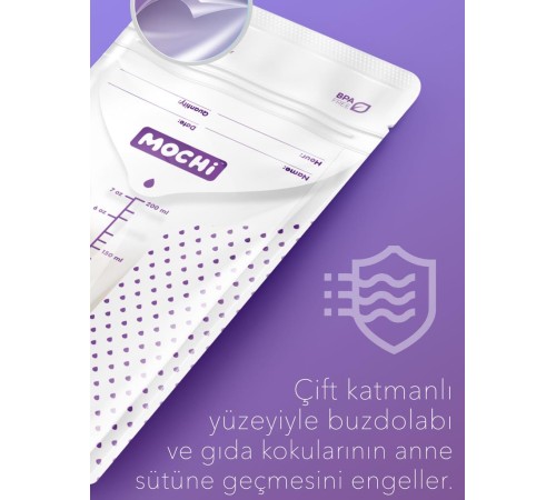 Mochi Anne Sütü Saklama Poşeti 120 Adet Mochi Anne Sütü Saklama Poşeti 120 Adet