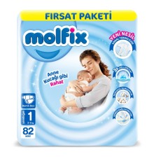 Molfix Bebek Bezi Fırsat Paketi 1 Beden 2-5 Kg 82 Adet
