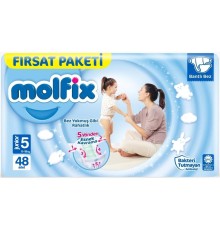 Molfix Bebek Bezi Fırsat Paketi 5 Beden 11-18 Kg 48 Adet