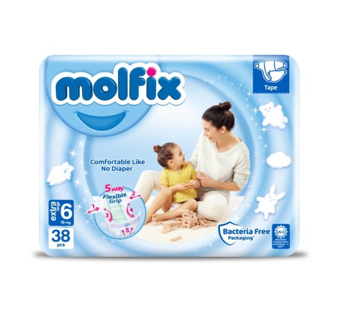 Molfix Bebek Bezi Fırsat Paketi 6 Beden 15+ Kg 38 Adet Molfix Bebek Bezi Fırsat Paketi 6 Beden 15+ Kg 38 Adet