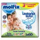 Molfix İzotonik Sulu Ferah Temizlik Islak Havlu Mendil 3'Lü 180 Yaprak