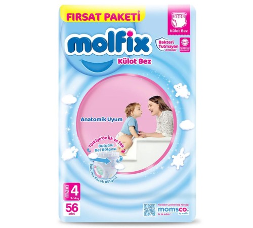 Molfix Külot Bez Fırsat Paketi 4 Beden 9-14 Kg 56 Adet Molfix Külot Bez Fırsat Paketi 4 Beden 9-14 Kg 56 Adet