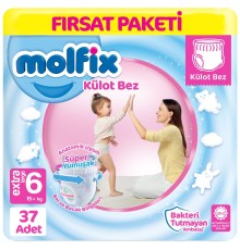 Molfix Külot Bez Fırsat Paketi 6 Beden 15+ Kg 37 Adet