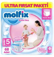 Molfix Külot Bez Ultra Fırsat Paketi 5 Beden 12-17 Kg 68 Adet