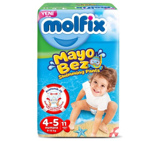Molfix Mayo Bez 4-5 Beden 9-15 Kg 11 Adet Molfix Mayo Bez 4-5 Beden 9-15 Kg 11 Adet