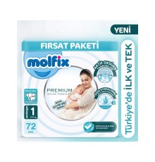Molfix Premium Bebek Bezi Fırsat Paketi 1 Beden 2-5 Kg 72 Adet
