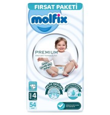 Molfix Premium Bebek Bezi Fırsat Paketi 4 Beden 7-14 Kg 54 Adet