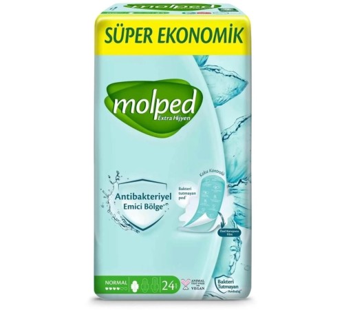 Molped Extra Hijyen Normal Ped Süper Eko 24 Adet Molped Extra Hijyen Normal Ped Süper Eko 24 Adet