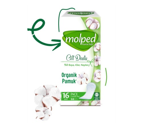Molped Pure&Soft İnce Günlük Ped 16 Adet Molped Pure&Soft İnce Günlük Ped 16 Adet