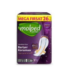 Molped SüperNight Süper Gece Ped 26 Adet