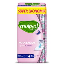 Molped Ultra Hijyen Anatomik Gece Ped Süper Eko 16 Adet