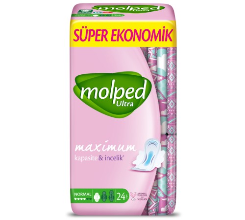 Molped Ultra Hijyenik Anatomik Ped Normal Süper Eko 24 Adet Molped Ultra Hijyenik Anatomik Ped Normal Süper Eko 24 Adet