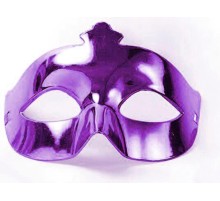 Mor Renk Kostüm Partisi Ekstra Parlak Balo Maskesi 15x10 cm