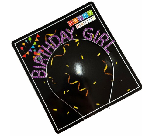 Mor Renk Kristal Taşlı Parlak Birthday Girl Yazılı Taç 16x17 cm Mor Renk Kristal Taşlı Parlak Birthday Girl Yazılı Taç 16x17 cm