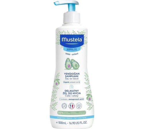 Mustela Dermo Cleansing Yenidoğan Saç ve Vücut Şampuanı 500 ml Mustela Dermo Cleansing Yenidoğan Saç ve Vücut Şampuanı 500 ml