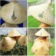 Naturel Renk Cambodia Kamboçyalı Vietnam Şapkası PVC Hasır