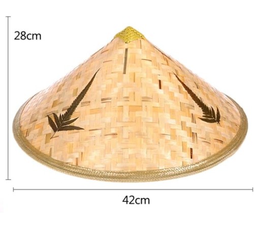 Naturel Renk Cambodia Kamboçyalı Vietnam Şapkası PVC Hasır Naturel Renk Cambodia Kamboçyalı Vietnam Şapkası PVC Hasır