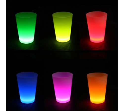 Neon Parti Glow Bardak 1.5 oz Karışık Renk 1 Adet Tekli