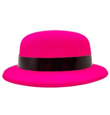 Neon Partisi Pembe Renk Melon Plastik Parti Şapkası