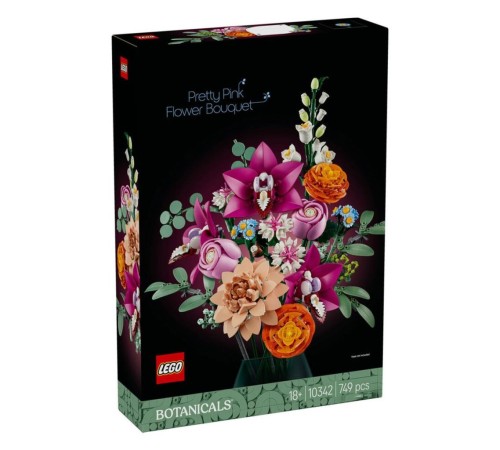 10342 Lego iconic Botanicals Pembe Çiçek Buketi 749 parça +18 yaş
