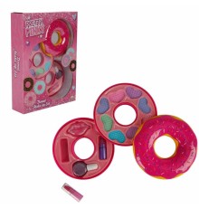 2596 Donut Şekilli 2 Katlı Makyaj Güzellik Seti -Sunman