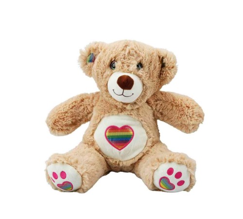 3184 Gökkuşağı Kalpli Peluş Ayı 30 cm -Sunman 3184 Gökkuşağı Kalpli Peluş Ayı 30 cm -Sunman