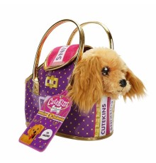 50585 Cutekins Taşıma Çantalı Peluş Köpek -Sunman