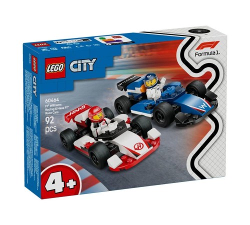 60464 Lego City F1 Williams Racing ve Haas F1 Yarış Arabaları 92 parça +4 yaş 60464 Lego City F1 Williams Racing ve Haas F1 Yarış Arabaları 92 parça +4 yaş