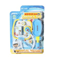 66001C-23 Sesli ve Işıklı Doktor Seti -Mavi