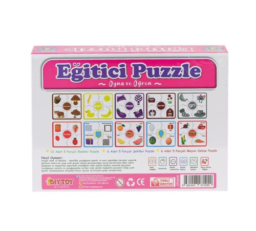 7194 Çark Puzzle Renkler Şekiller -Dıytoy 7194 Çark Puzzle Renkler Şekiller -Dıytoy
