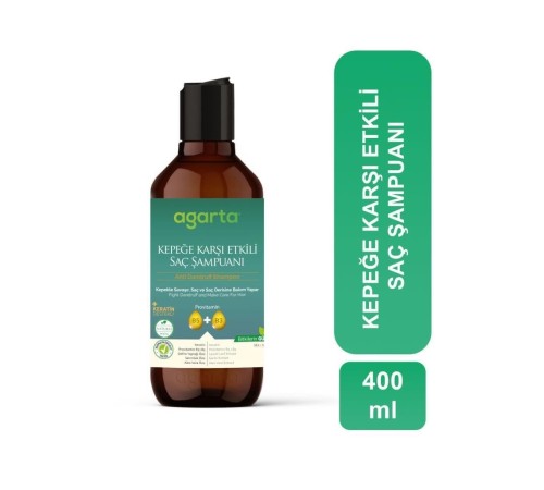 Agarta Doğal Kepeğe Karşı Şampuan 400 ml Agarta Doğal Kepeğe Karşı Şampuan 400 ml