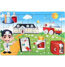 Ahşap Eğitici Puzzle 12 Parça