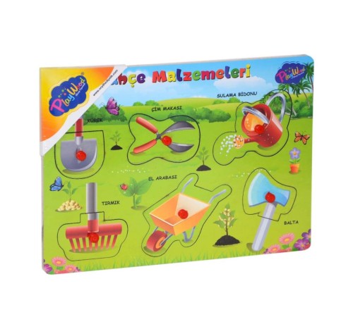 Ahşap Tutmalı Bahçe Malzemeleri Puzzle Ahşap Tutmalı Bahçe Malzemeleri Puzzle