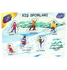 Ahşap Tutmalı Sporlar Yapboz