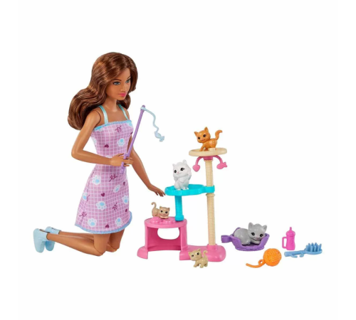 Barbie ve Yavru Kedileri Oyun Seti HHB70 Barbie ve Yavru Kedileri Oyun Seti HHB70